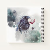 ラヴェンスベリー水色スプラッシュ背景 ノートブック (裏面)