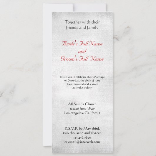 ラヴェンス幽霊のよく出るズカスタムウェディング招待状付き道路 招待状 (裏面)