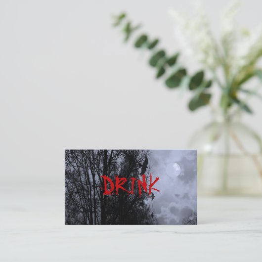 ラヴェンス幽霊のよく出るズブルーミストドリンク付きムーンチケット 名刺 (スタンド正面)