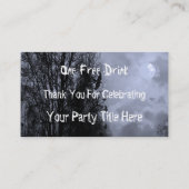 ラヴェンス幽霊のよく出るズブルーミストドリンク付きムーンチケット 名刺 (裏面)