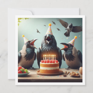 ラヴェンス食べズお誕生日ケーキ、鳥の誕生日 招待状