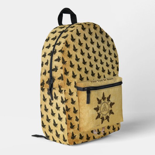 ラヴェンス・サークル・ダンス プリントバックパック (裏面左端)