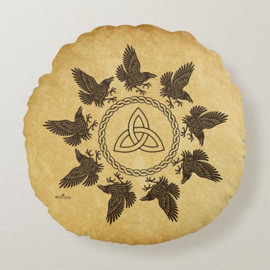 ラヴェンス・サークル・ダンス ラウンドクッション (正面)