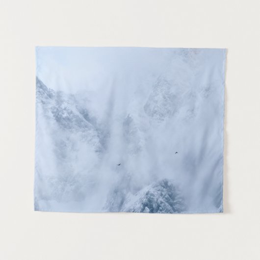 ラヴェンス、雪の山と雲 タペストリー (正面(横))