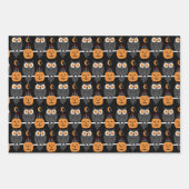 ラヴェンズアイボールカップケーキデザインパーフェクトハロウィーン ラッピングペーパーシート (正面3)