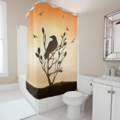 ラヴェンズアットサンセットシャワーカーテンホームデコール シャワーカーテン (インサイチュ)