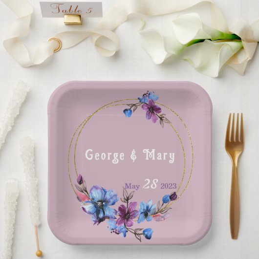 ラヴェンドラ結婚サークル ペーパープレート (ウェディング)