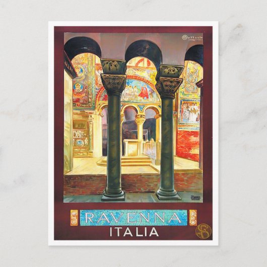 ラヴェンナイタリアのヴィンテージ旅行 ポストカード (正面)