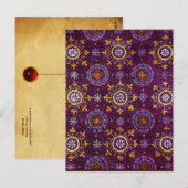 ラヴェンナ ビザンティン モザイク,星,紫の星空 ポストカード (正面/裏面)