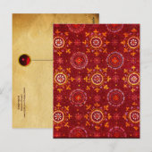 ラヴェンナ ビザンティン モザイク 星 赤い星の夜 ポストカード (正面/裏面)