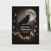 ラヴェンハッピーハローウィン引用文バイエドガー・アラン・ポー カード (正面)