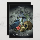 ラヴェンヴァンパイアスカルゴシック結婚式招待状 招待状 (正面/裏面)