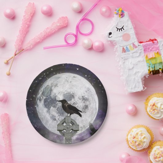 ラヴェン不気味大人ハローウィンパーティ紙プレート ペーパープレート (パーティー)