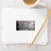 ラヴェン幽霊のよく出るスカイ白黒カスタム新しいアドレス ラベル (インサイチュ)