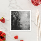 ラヴェン幽霊のよく出るスハロウィンナプキンで月 スタンダードカクテルナプキン (インサイチュ)