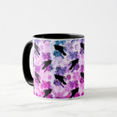 ラヴェン満月のパターン全体のコーヒーマグ マグカップ (正面左)