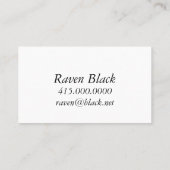 ラヴェン・イン・ザ・ラネストン 名刺 (裏面)