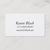 ラヴェン・イン・ザ・ラネストン 名刺 (裏面)