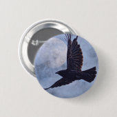 ラヴェン&グランジムーンLtブルーアートデザイン 缶バッジ (正面&裏面)