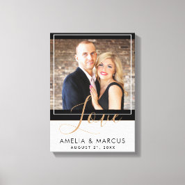 ラヴエレガントィスクリプト新郎結婚の形見 キャンバスプリント