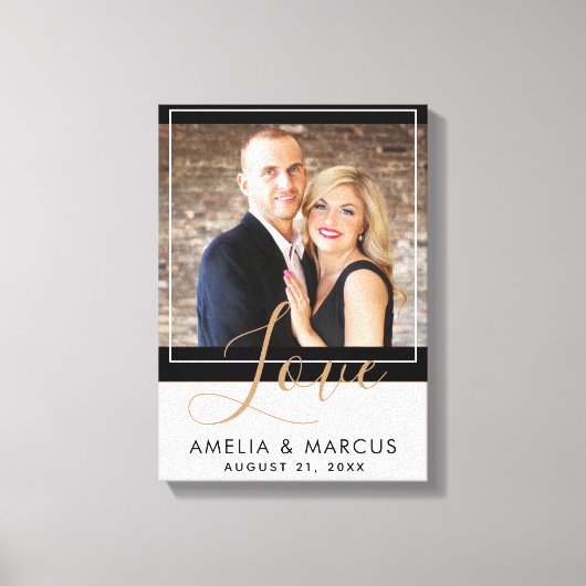 ラヴエレガントィスクリプト新郎結婚の形見 キャンバスプリント (正面)