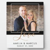 ラヴエレガントィスクリプト新郎結婚の形見 フォトプラーク (正面)