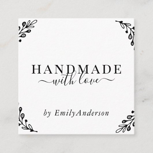 ラヴエレガントィビジネス製品で手作りローレル スクエア名刺 (正面)