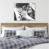 ラヴエレガントスクリプトタイポグラフィ結婚の写真 キャンバスプリント (インサイチュ (寝室))