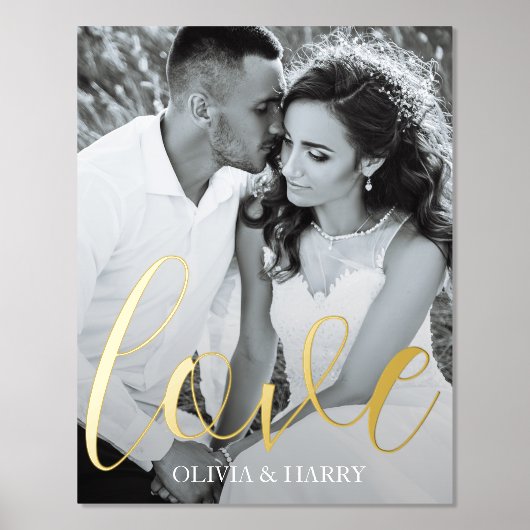 ラヴエレガントスクリプ実在トフォイルプリント 箔ポスター (正面)