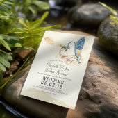 ラヴエレガントハートトンフライ交配ウェディングシャワー 招待状