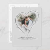 ラヴエレガントハートミニマル写真を保存 案内ポストカード (正面/裏面)