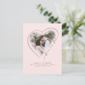 ラヴエレガントハートミニマルSave The Date Ann 案内ポストカード (スタンド正面)