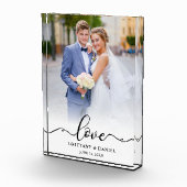 ラヴエレガントブラックスクリプトブリッ結婚ドグルームズ フォトブロック (右)