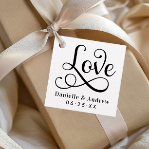 ラヴエレガントブラック書結婚道のモノグラム フェイバータグ