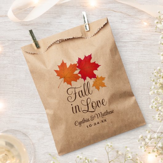 ラヴエレガント秋紅葉結婚ズ フェイバーバッグ (クリップ留めされた状態)