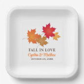 ラヴエレガント秋紅葉結婚ズ ペーパープレート (正面)