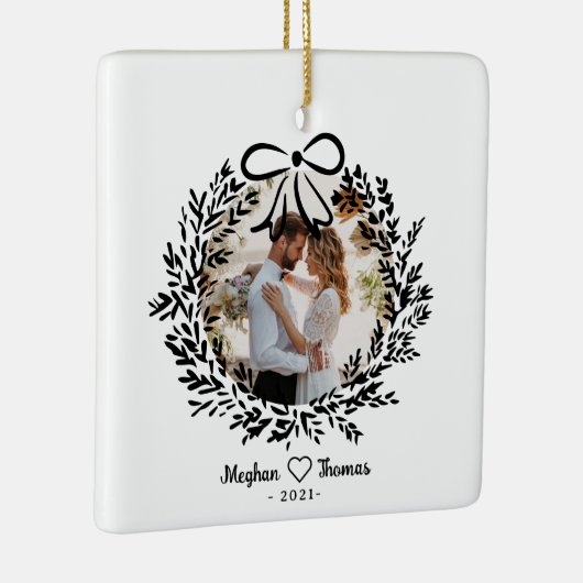 ラヴエレガント結婚したフォトオーナメント セラミックオーナメント (右)