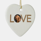 ラヴカスタマイズドッグ写真ハート形オーナメント セラミックオーナメント (右)