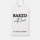 ラヴカスタムィギフト焼いた付きミニマル主義者 ギフトタグ (正面)