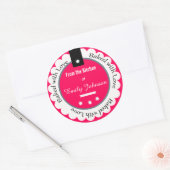 ラヴカスタムィステッカー付き焼いたラベルラベル ラウンドシール (封筒)