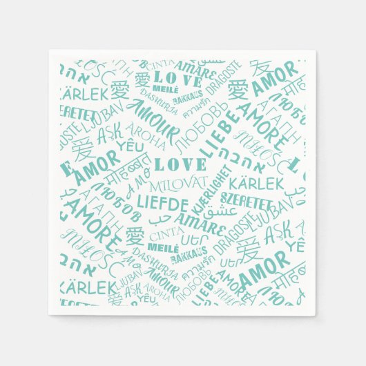 ラヴカスタムィーと文字マルチランゲージ スタンダードカクテルナプキン (正面)