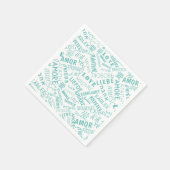 ラヴカスタムィーと文字マルチランゲージ スタンダードカクテルナプキン (角)