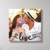ラヴカスタムォークと四角い写真のオーバーレイ キャンバスプリント (正面)