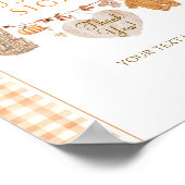 ラヴカスタムベビーシャワーの秋に素朴サインする ポスター (角)