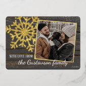 ラヴカスタム季節のごあいさつ金ゴールド 箔シーズンカード (正面)