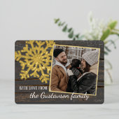 ラヴカスタム季節のごあいさつ金ゴールド 箔シーズンカード (立ち正面)