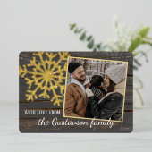 ラヴカスタム季節のごあいさつ金ゴールド 箔シーズンカード (立ち正面)