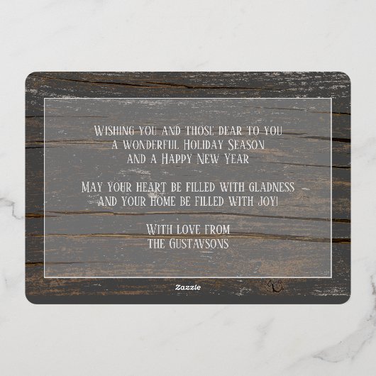 ラヴカスタム季節のごあいさつ金ゴールド 箔シーズンカード (裏面)