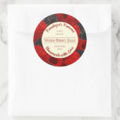 ラヴカスタム混合ベリーゼリーラベル付き手作り ラウンドシール (バッグ)