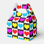 ラヴカラフルハート幾何学的ブロックプリント フェイバーボックス (裏面サイド)